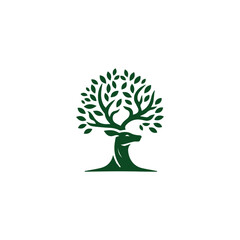 Obraz premium Deer tree logo