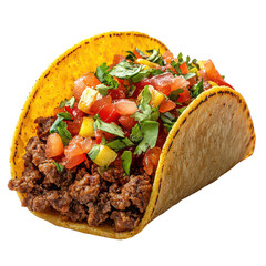 Mexican taco png spicy wrap png grilled taco png taco with toppings png 3d food png transparent background image