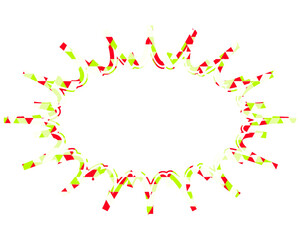 ステンドグラス風吹き出し　三角形模様　細長いギザギザした形