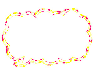 吹き出し ステンドグラス風 三角模様_二重線付_2色 (9)