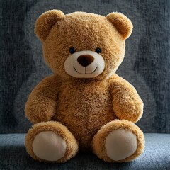 Obraz premium Vintage Teddy Bear on Blue Couch