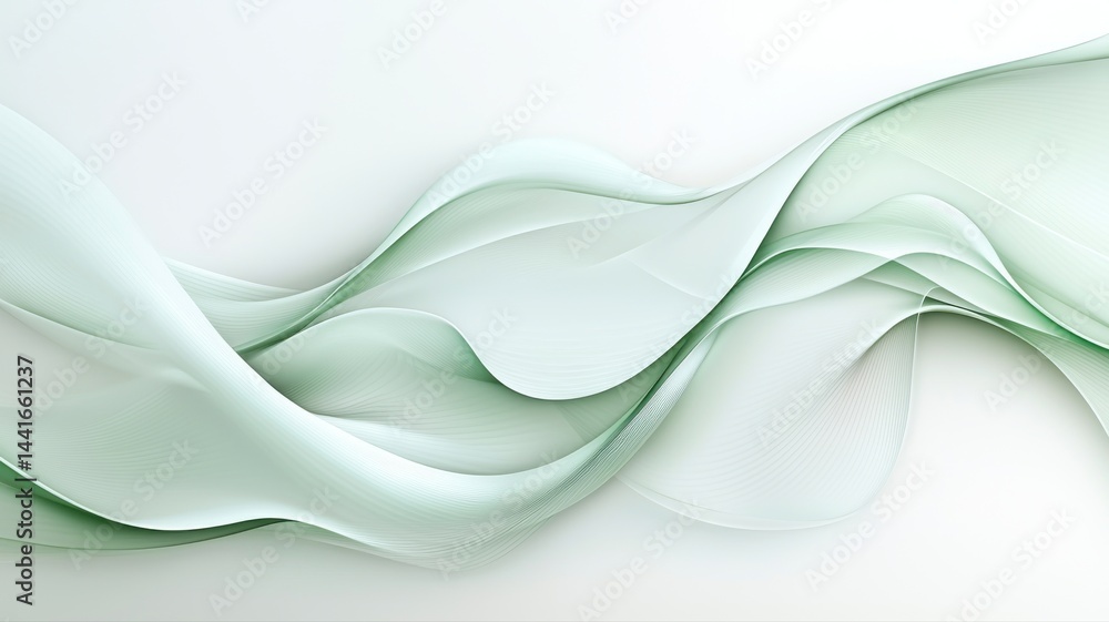 Poster abstract green flowing wave background for modern design abstract wave green flow flowing background
