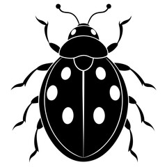 Ladybug Silhouette vector illustration