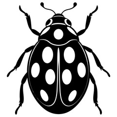 Ladybug Silhouette vector illustration
