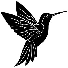 Hummingbird Silhouette vector illustration