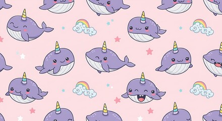 Unicorn Whale Dreamscape AI Generated