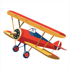 Triplane vector art illustration.