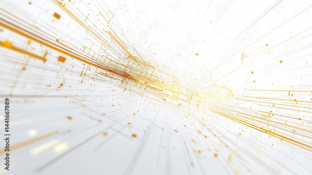 Poster dynamic data visualization digital space abstract art bright environment perspective view conceptual
