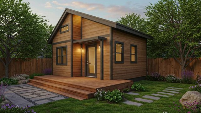 Cozy Wooden Cottage with a Tranquil Garden