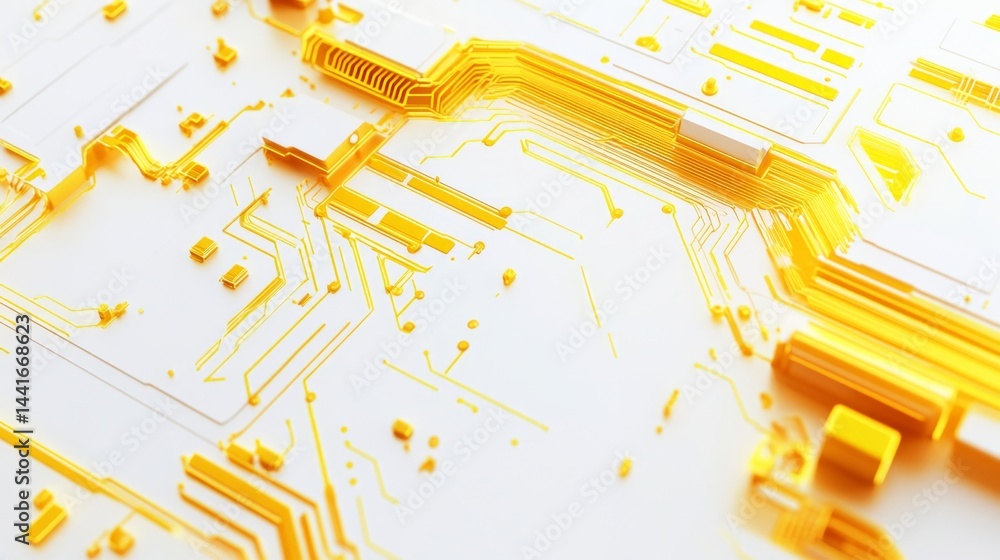 Poster innovative circuit design patterns tech lab graphic art digital environment aerial view futuristic c