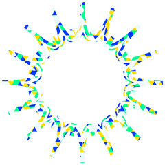 Fototapeta premium 吹き出し ステンドグラス風 三角模様_二重線付_4色 (2)
