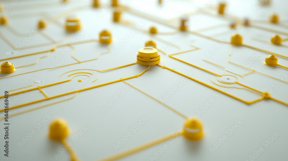 Poster tech innovations in circuit design exploring the future of electronics studio 3d render digital envi