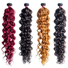 Curly Hair Weave Bundles: Natural Color, Water Wave, Human Hair Extensions