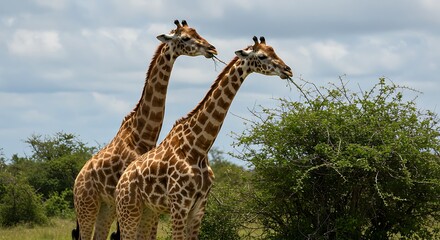 Gentle Giants of the Savanna AI Generated