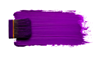 Creative brush stroke in vibrant purple color