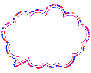 吹き出し ステンドグラス風 三角模様_二重線付_4色 (11)