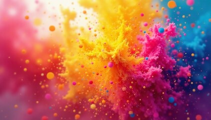 Blurred vibrant hues, abstract paint splatter effect, pastel, color, movement
