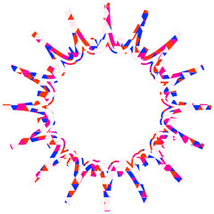 吹き出し ステンドグラス風 三角模様_二重線付_4色 (11)