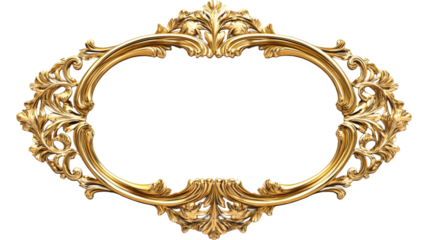 Elegant golden frame with ornate detailing
