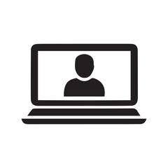 laptop on white background vector