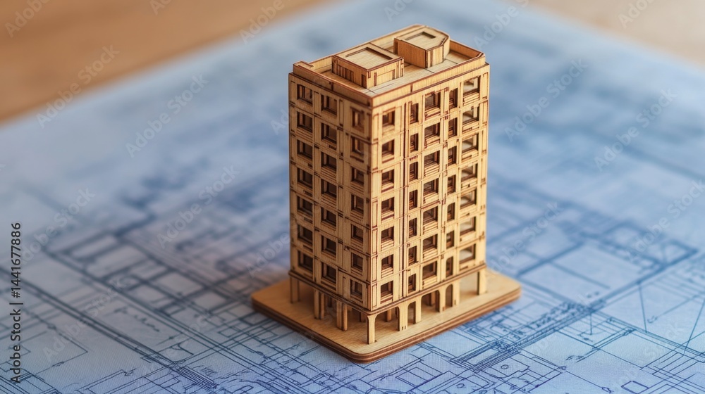 Aufkleber architectural model showcase studio 3d print design environment close-up view creative concept