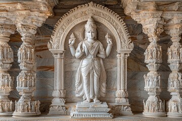 Obraz premium Ornate marble carving of a deity