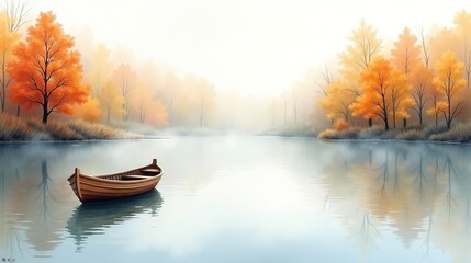 Obraz premium Vibrant Colors of Nature: A Watercolor Reflection