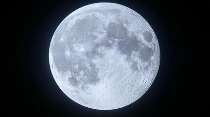 Obraz premium Full moon detailed texture grayscale space photography background image