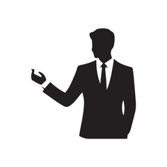 Obraz premium business man silhouette