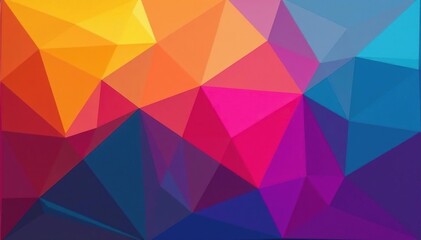 Vibrant, intersecting polygons forming dynamic abstract composition, bold, complex