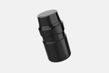 Glossy Thermo Bottle Mockup Isolated On Background. 3d illustration