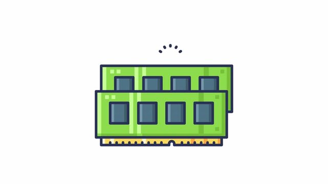 Animation of two computer random access memory.