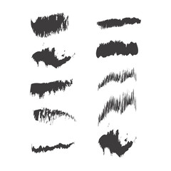 Textured Brush Stroke Vector Set with Diverse Abstract and Minimalist Designs