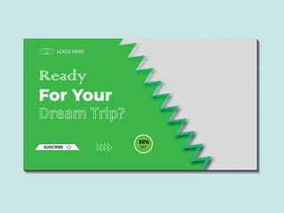 Adventure Travel YouTube Thumbnail PSD Template
