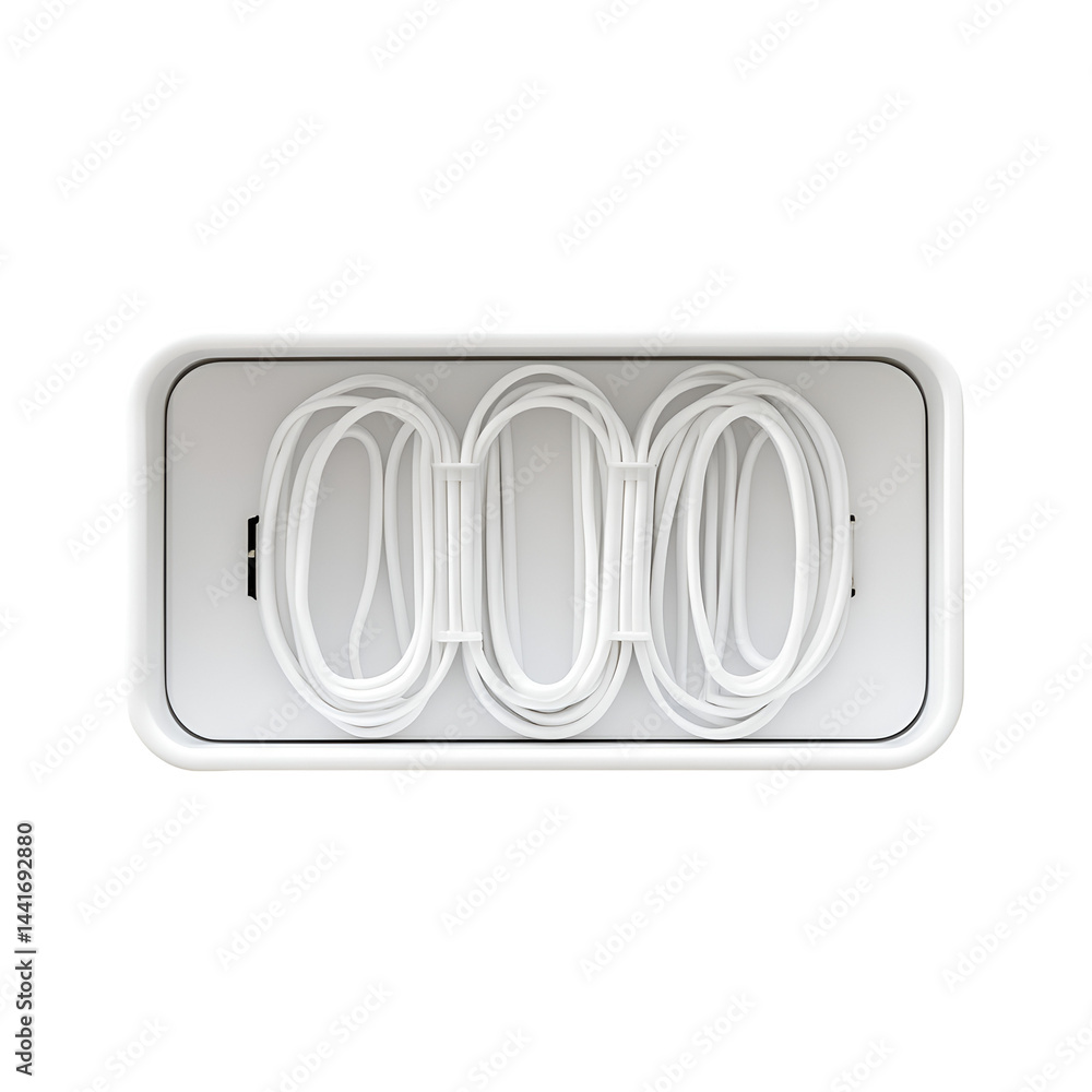 Poster abstract electronic device rectangular shape on black background simple clean design