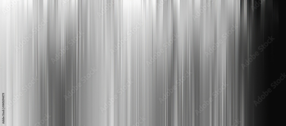 Poster vertical gradient stripes transitioning smoothly from light gray to black conveying a sleek and mode