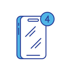 Notification icon vector stock illustration