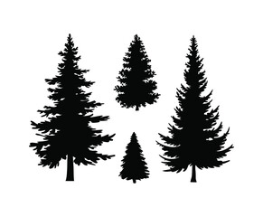 Obraz premium Simple Fir Tree Silhouette EPS Template Illustration