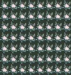 rose seamless floral pattern, seamless floral pattern, seamless pattern with leaves, seamless pattern with green leaves