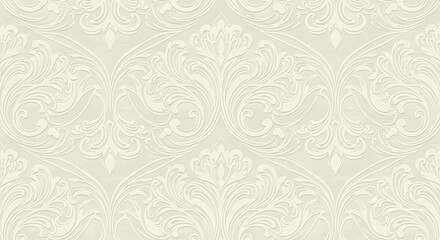 Cream Damask Dream AI Generated