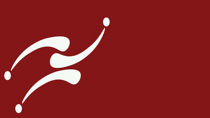 Deep red background with white abstract swoosh design, bold minimal aesthetic ideal for trendy posters, branding projects, modern layouts, and elegant creative artistic visuals