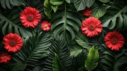 Tropical floral arrangement