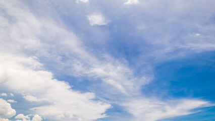 clear blue sky background,clouds with background, Blue sky background with tiny clouds. White fluffy clouds in the blue sky. 