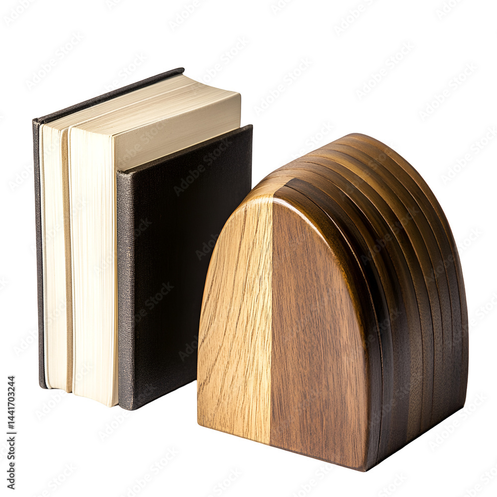 Poster minimalist geometric forms rectangular frame and rounded wooden block still life arrangement
