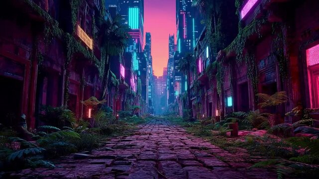 Cyberpunk City Night &ndash; Futuristic Neon Skyline Loop
Neon Tokyo Streets &ndash; Glitchy Cyberpunk Urban Scene
Dystopian Future Loop &ndash; Sci-Fi Cyber City Vibes
Digital Rain &ndash; Cyberpunk Background Animation
Ret