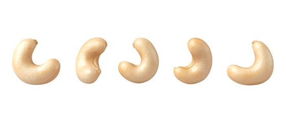 Pack of Cashews Against Transparent Background for Culinary Branding, Snack Promotion, or Health Food Design Projects