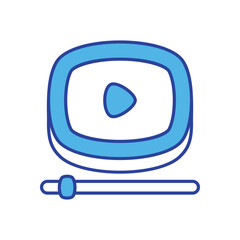 Play Button icon vector stock illustration