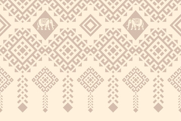 Geometric, 
Beautiful Thailand,elephant pattern,floral,thai pattern,seamless,Traditional,ethnic,fabric pattern for textiles,rugs, wallpaper,clothing, sarong,batik,print,background,illustration,vector