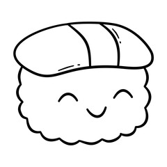 Obraz premium Cute sushi doodle