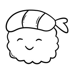 Cute sushi doodle